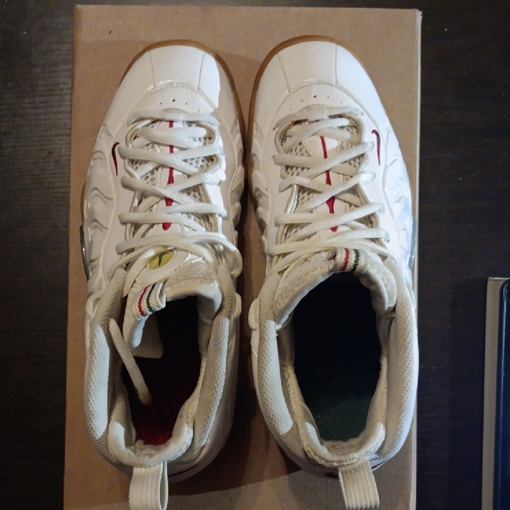 Nike Air Foamposite Pro (GS) Rare 2015 White Gucci Mens 6.5 Womens 8 EUC - Picture 6 of 10